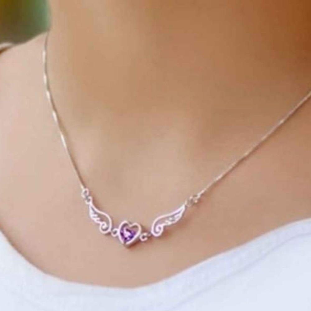 New! Faux Amethyst Necklace